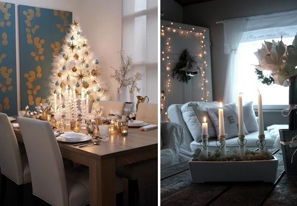 idées de décoration de Noël blanche-originale-facile