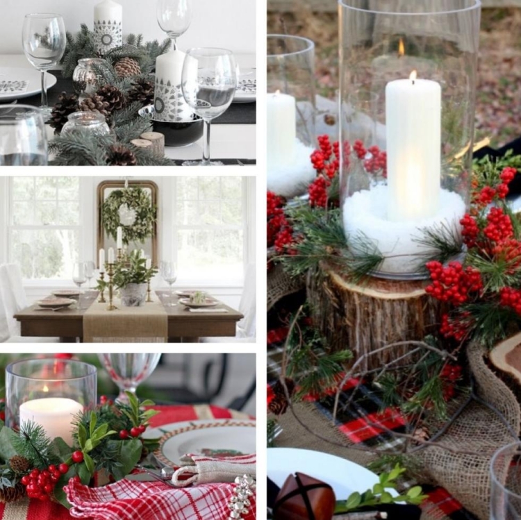 idées-décoration-table-Noël-bougies-blanches