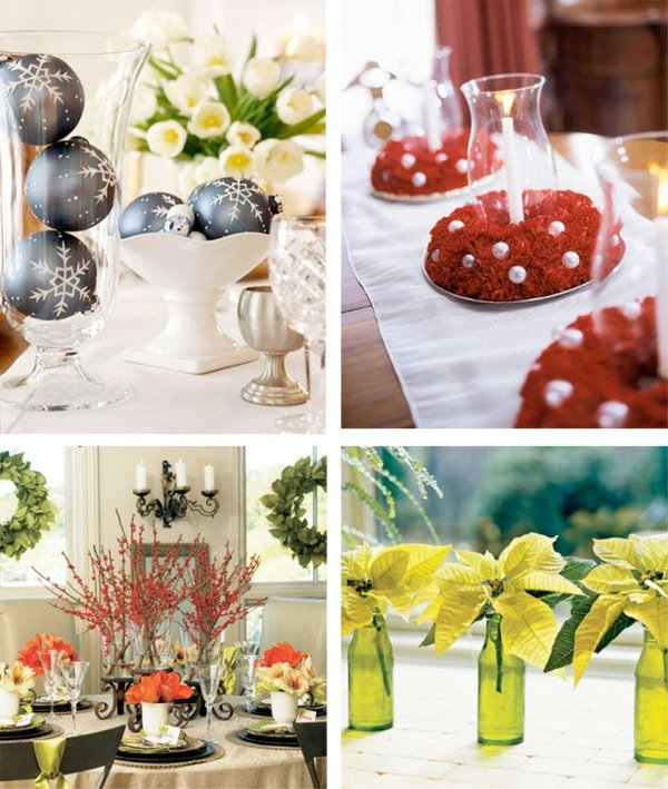 idées-décoration-table-Noël-vases-verre