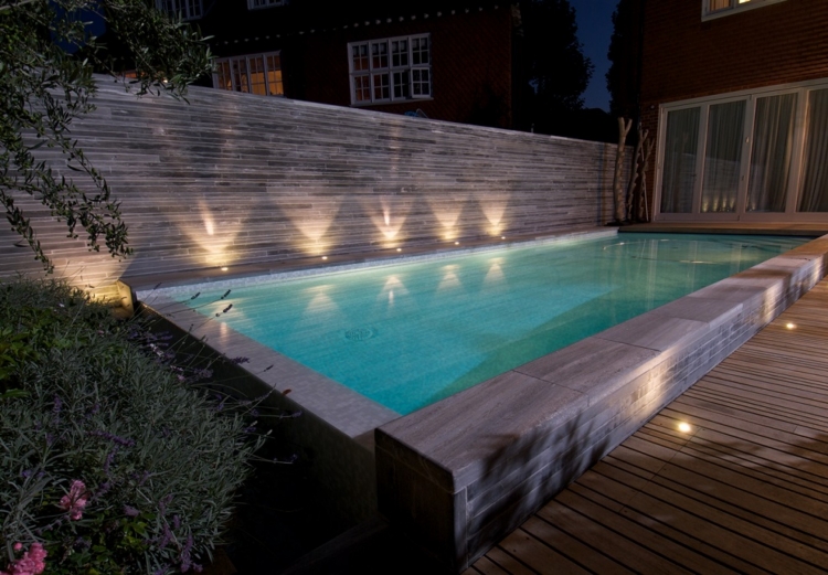 luminaires extérieurs spots encastrés terrasse piscine