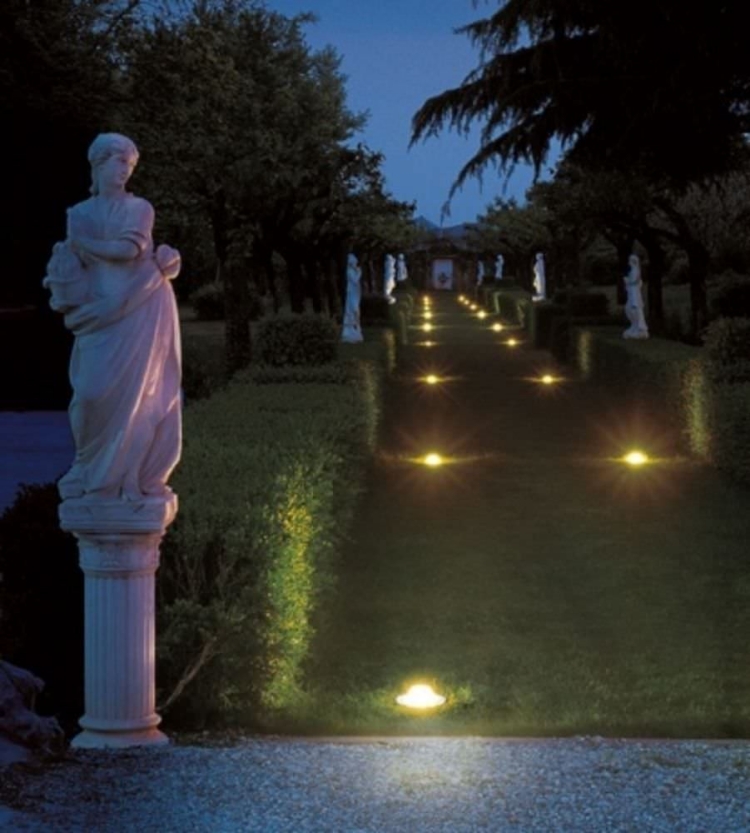 luminaires extérieurs spots enterrés jardin