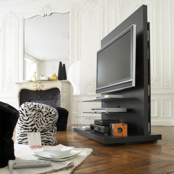 meuble-TV-idée-originale-salon-aménagement-etageres-rangement