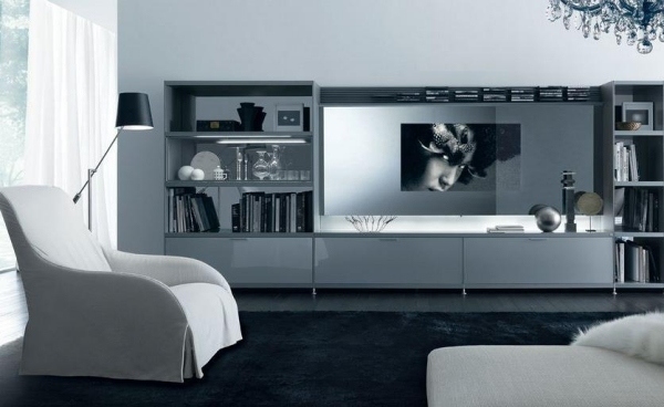 meuble-TV-idée-originale-salon-aménagement-fauteuil-lampe-sol