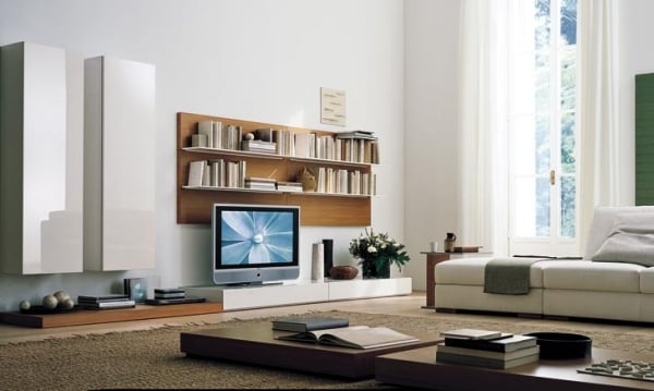 meuble-TV-salon-moderne-etageres-murales-pratiques