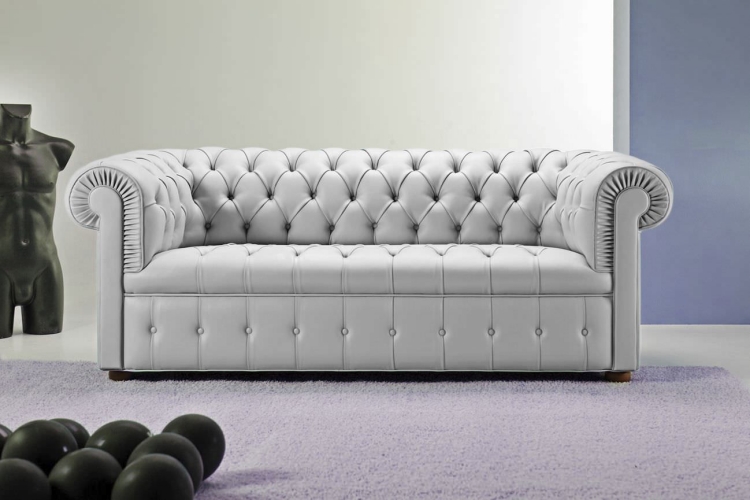 meuble-classique-cuir-blanc-moderne-canapé-Chesterfield