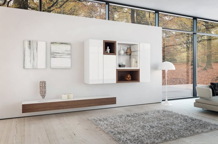 meuble salon suspendu design-Hülsta-Neo-blanc