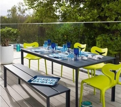 meubles de jardin modernes-couleurs-vivies-terrasse