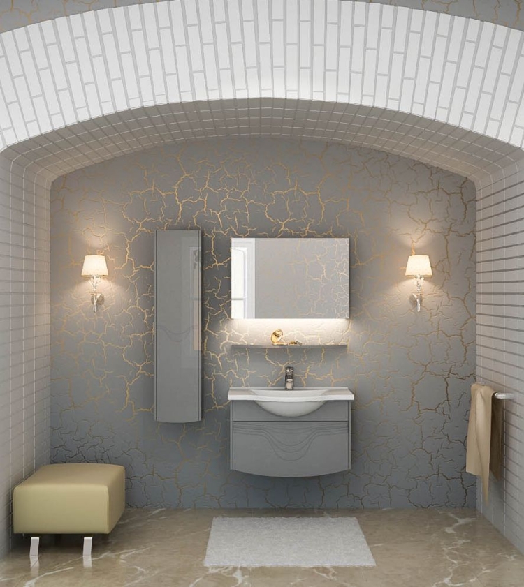 meubles-salle-bains-tabouret-beige-appliques meubles salle de bains