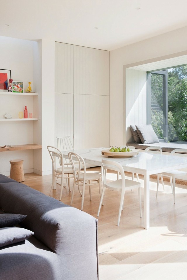 meubles salle manger blancs style scandinave