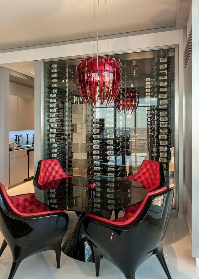 meubles salle à manger noir rouge baroque moderne