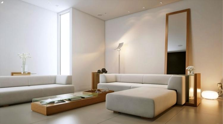 meubles de salon design minimaliste-accents-bois-chic