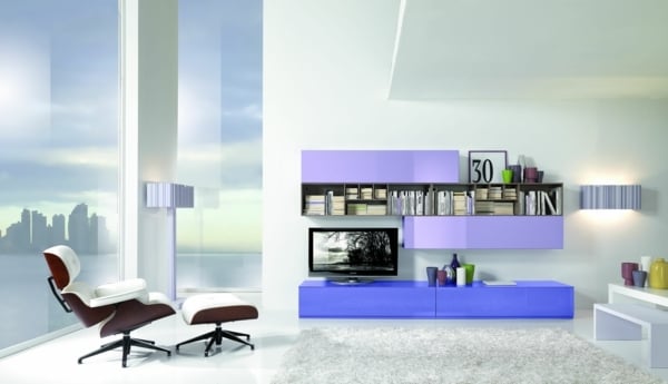 meubles-salon-moderne-fauteuil-relax-meuble-tv-lilas