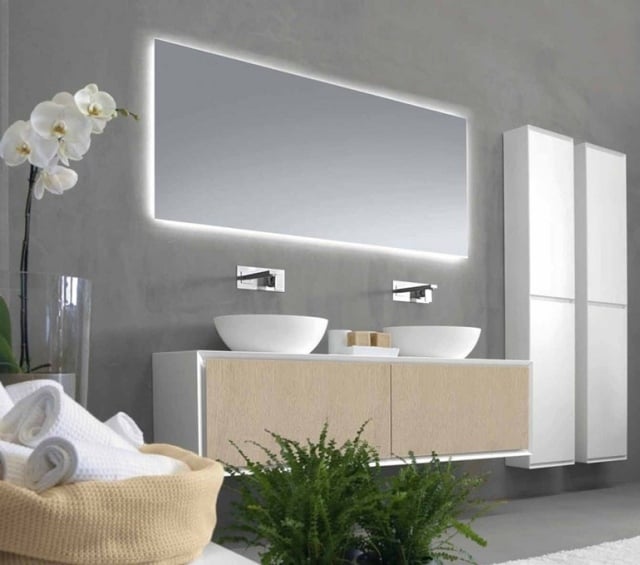 miroir salle de bains éclairage indirect 2HD Rifra