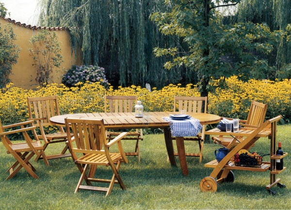 mobilier-jardin-teck-table-chaises mobilier jardin