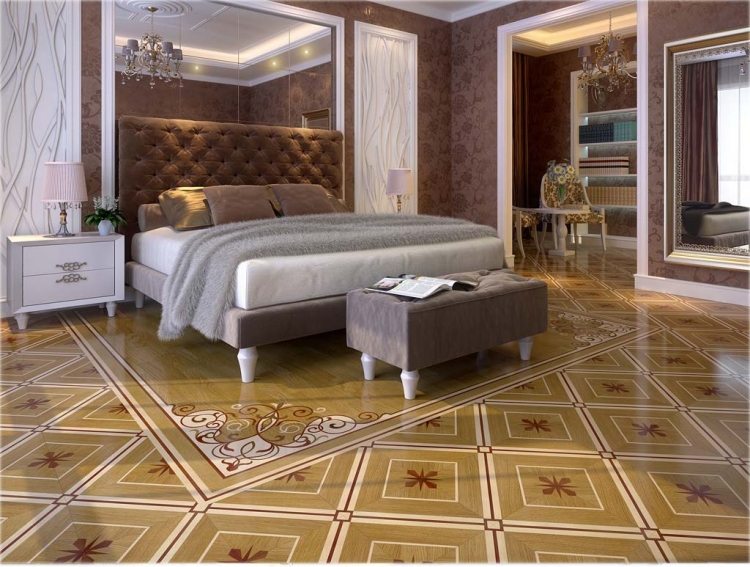 parquet-artistique-chambre-coucher-motifs-géométriques 