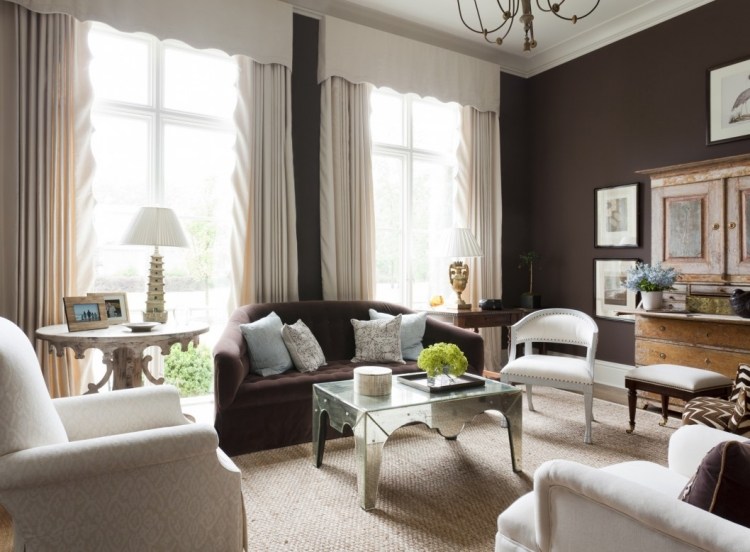 Peinture salon marron – 28 idées magnifiques pour l'intérieur