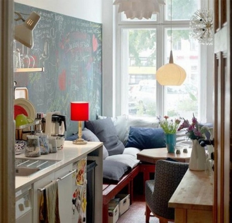 petit appartement mini cuisine coin salon