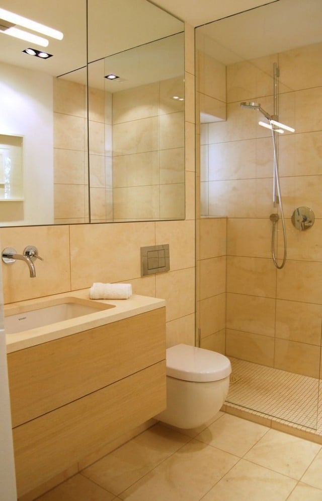 petite-salle-de-bains-idées-originales-aménagement-sous-lavabo-douche-miroir