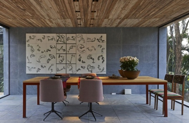 salle-à-manger-design-moderne-table-panneau-bois