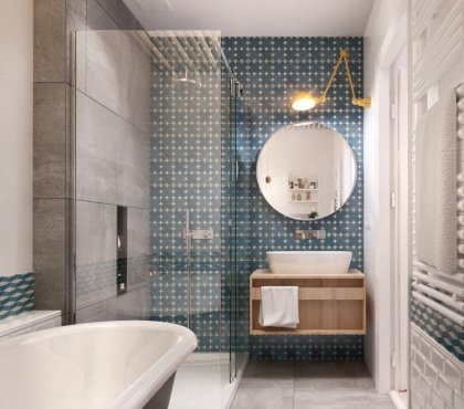 salle-de-bains-design-baignoire-ovale-miroir-rond