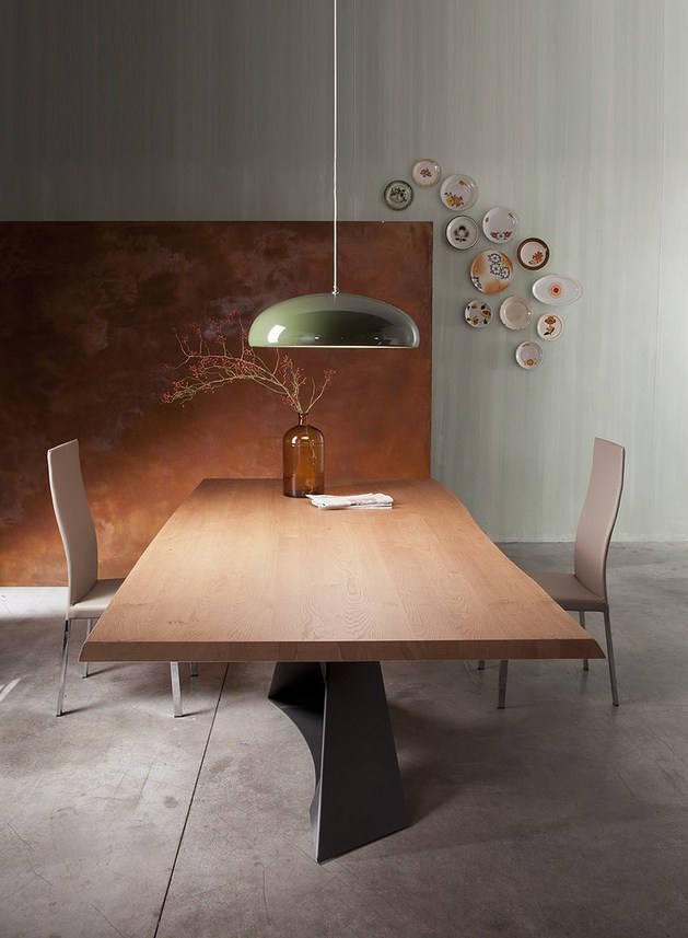 table à manger en bois métal-style-rustique-moderne
