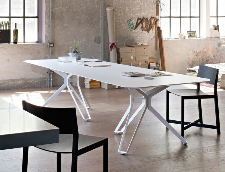table salle à manger blanche -elegante-minimaliste