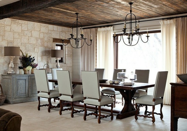 table salle manger bois massif style classique