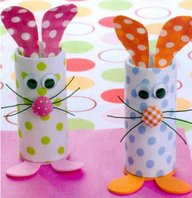 activités-pour-enfants-Pâques-lapins-rouleaux-papier