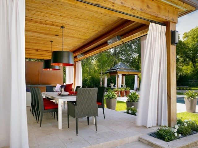 aménagement terrasse coin-repas-table-rectangulaire-chaises