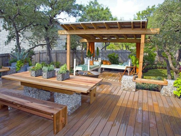 aménagement-terrasse-meubles-table-rectangulaire-banc