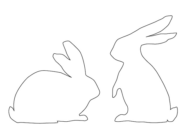 bricolage-Paques-modèles-lapins-carton bricolage pour Pâques