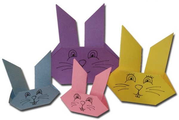 bricolage-Paques-origami-papier-décoratif-lapins 