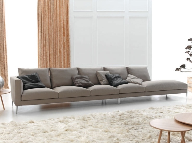 canapé de salon design moderne tissu gris-SLIM-Belta