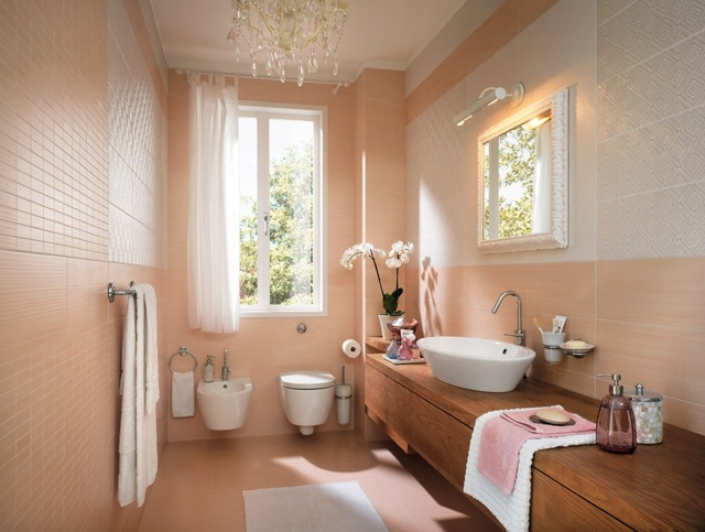 carrelage-salle-bain-couleur-pêche