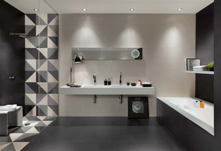 carrelage-salle-bain-gris-clair-motifs-géométriques