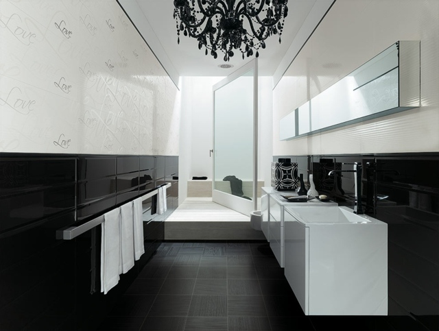 Carrelage de salle de bains original – 90 photos inspirantes
