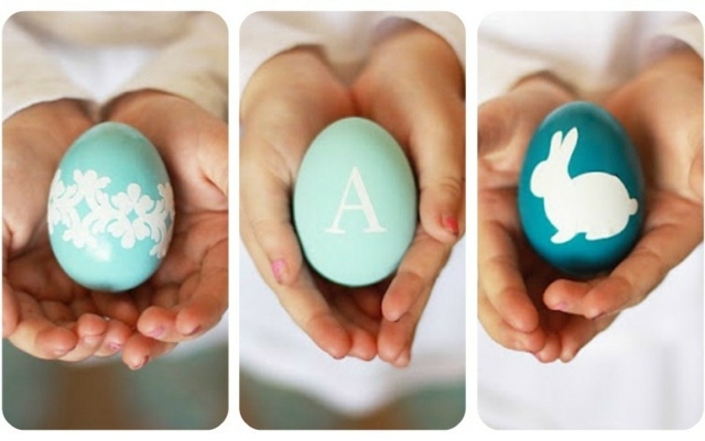 colorer des œufs de Pâques décorer-stickers-enfants-4-5-ans