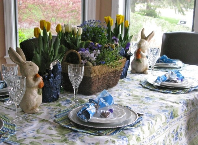 déco-de-table-pâques-lapin-tulipe-rond-serviette