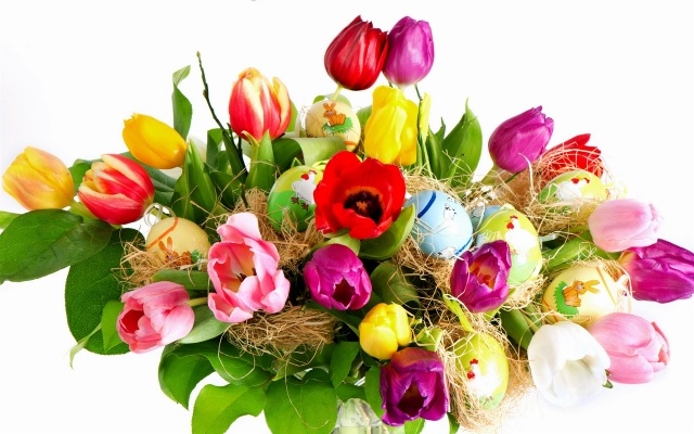 déco-originale-Paques-tulipes-arrangement déco originale