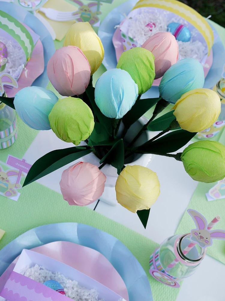décoration-Pâques-fleurs-oeufs-décoratifs décoration Pâques