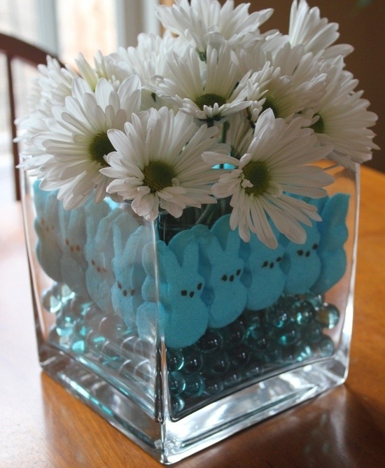 decoration-Paques-arrangement-chrysanthème-blanc