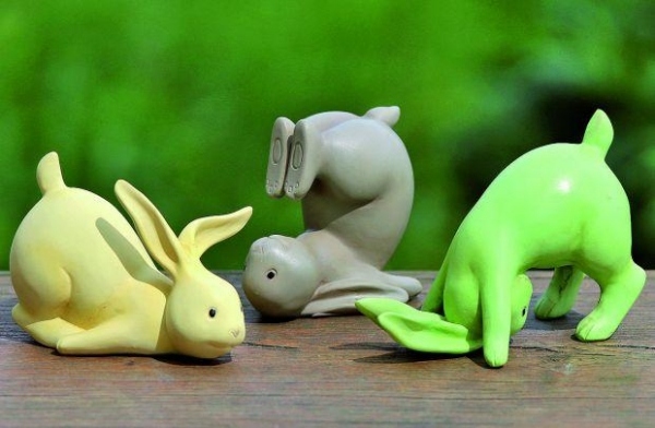 decoration-Paques-subtile-lapins-céramique