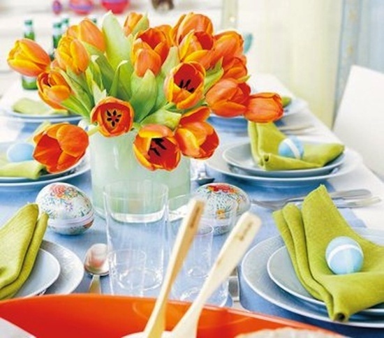decoration-Paques-tulipes-oeufs-décorés décoration Pâques