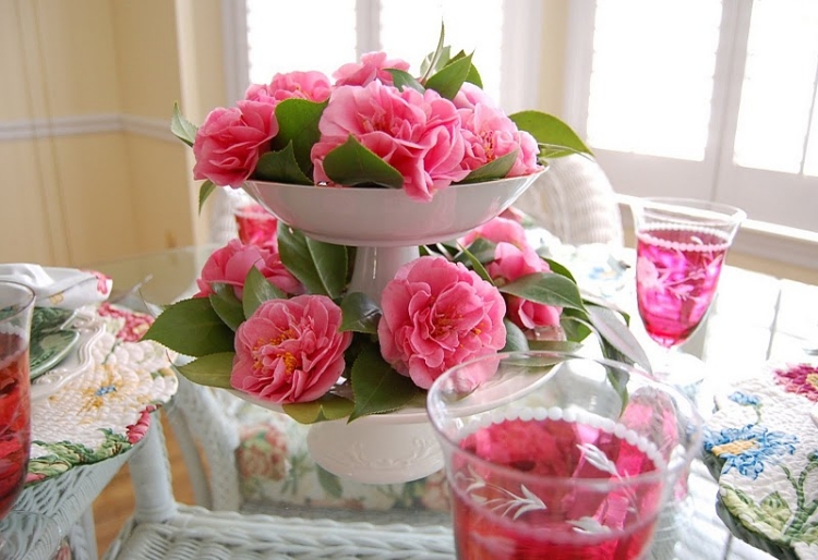 decoration-table-Paques-roses-tendres décoration de table