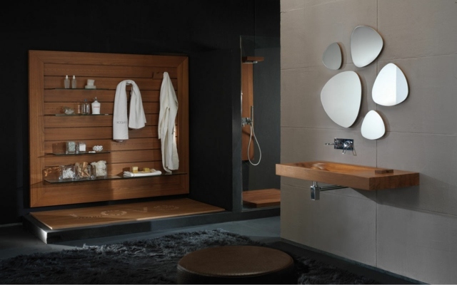 idées-déco-salle-bains-accents-bois-lavabo-revetement-mural