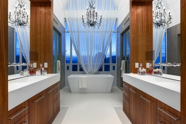 idées-déco-salle-bains-accents-bois-revetement-surface-armoires