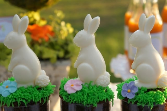lapins-Pâques-chocolat-blanc-fête-enfants