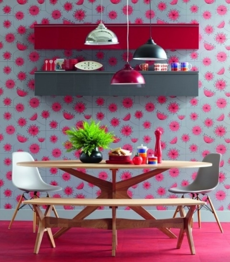 meuble salle à manger аrmoires-rouge-grises