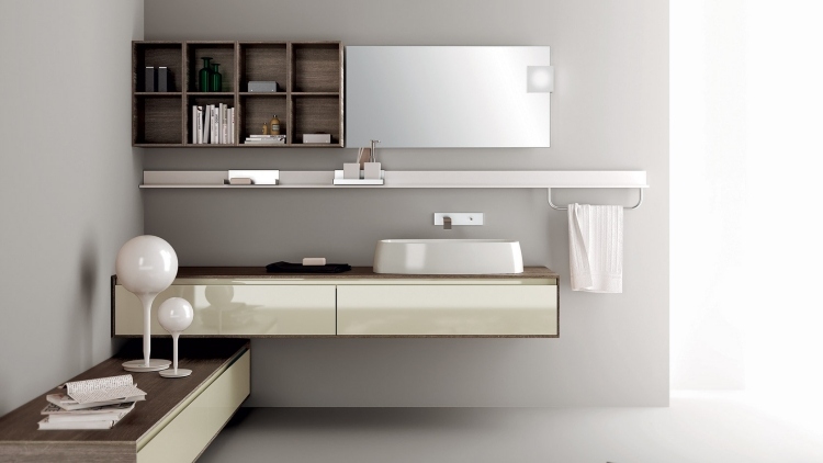 Meuble salle de bain en couleur – 25 idées charmantes Meuble salle de bain en bois