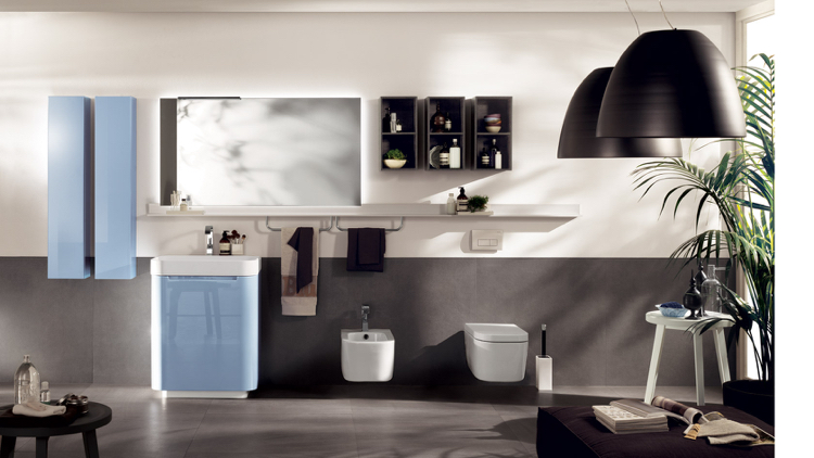 meuble salle de bain -couleur-bleu-glacier-peinture-marron-blanc-idro